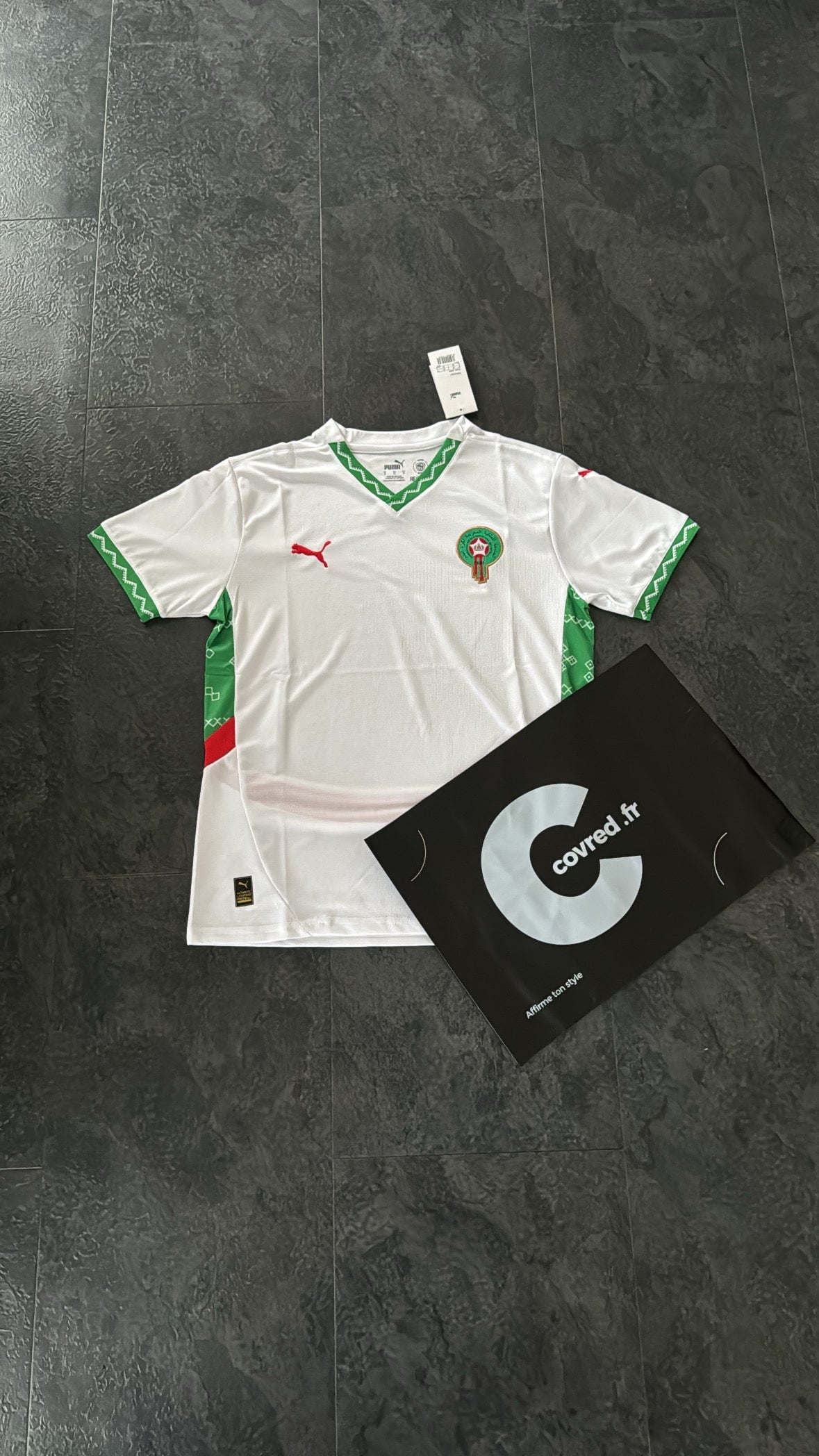 Maroc - Maillot Extérieur 24/25 - Blanc, Vert, Rouge